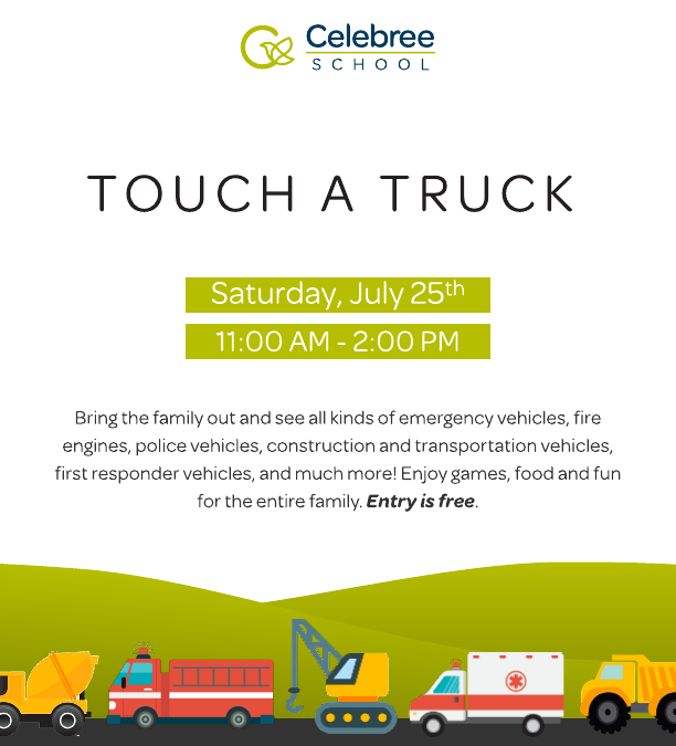 Join Celebree School of Bristow for Our Annual Touch-a-Truck Event