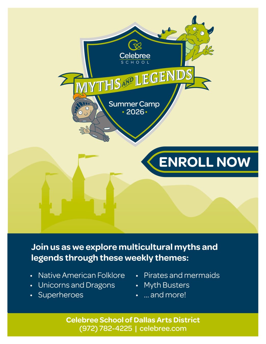 2026 Summer Camp Flyer - Myths and Legends Summer Camp 2026 Flyer - Myths and Legends