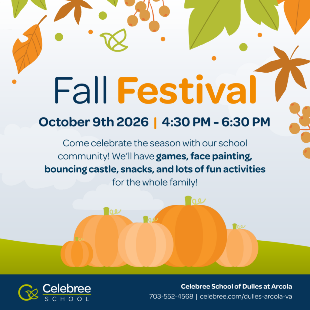 Celebree School of Dulles at Arcola's Fall Festival October 9th from 4:30-6:30pm