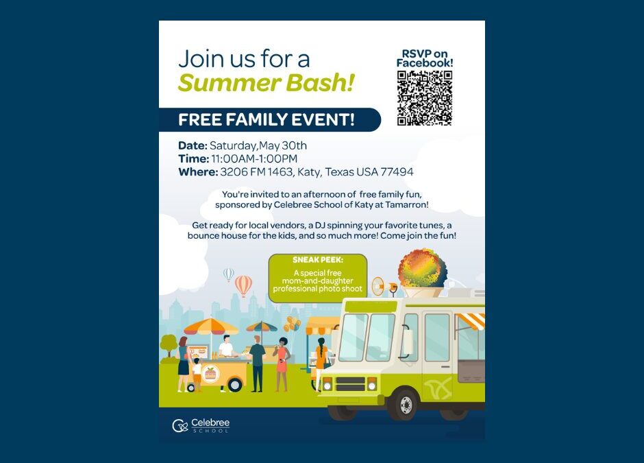 Join Us for a Summer Bash Family Event at Celebree School of Katy at Tamarron