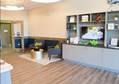 A photo of a lobby of a preschool