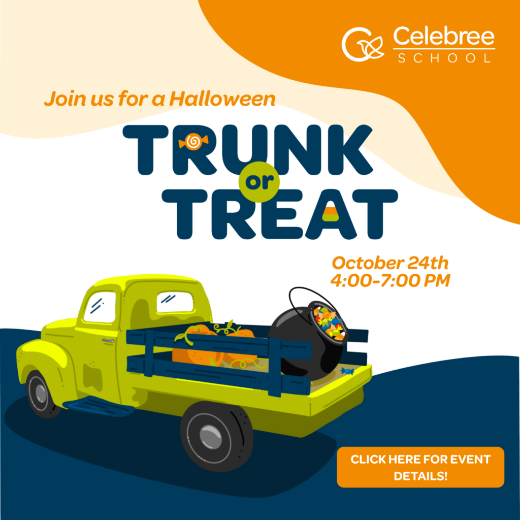 Trunk or Treat and Fall Celebration event October 24th from 4-7pm with Celebree School of Plano at Los Rios