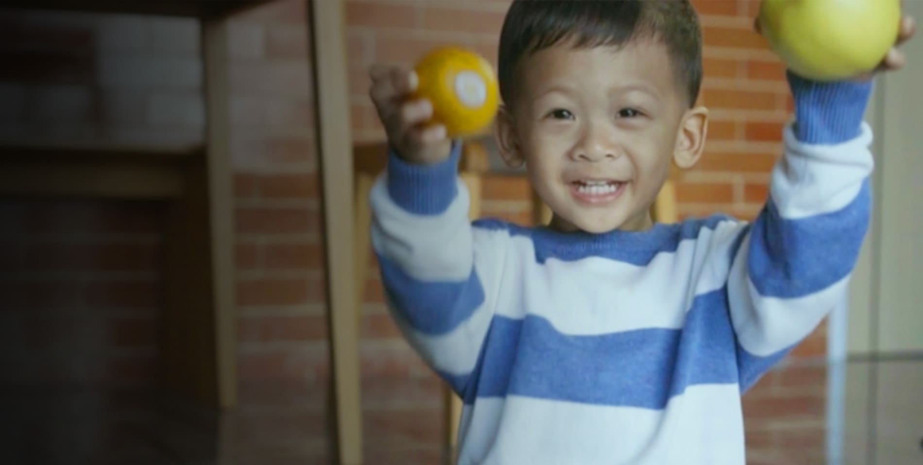 boy in stripe shirt