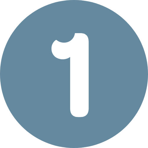 blue circle with number one