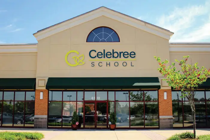 The exterior of a Celebree School building. 